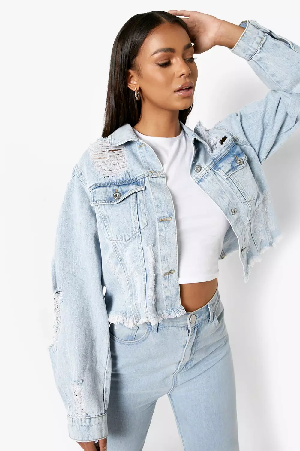 Denim jacket balloon sales sleeve